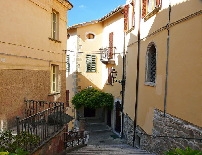 Stair Passage Between Houses In Arquata Del Tronto