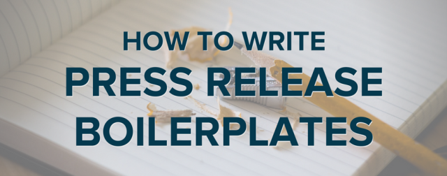 how to write press release boilerplate