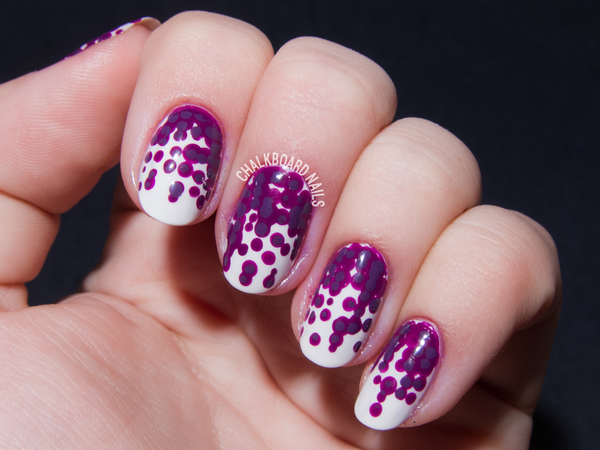 Orchid inspired nail art by @chalkboardnails