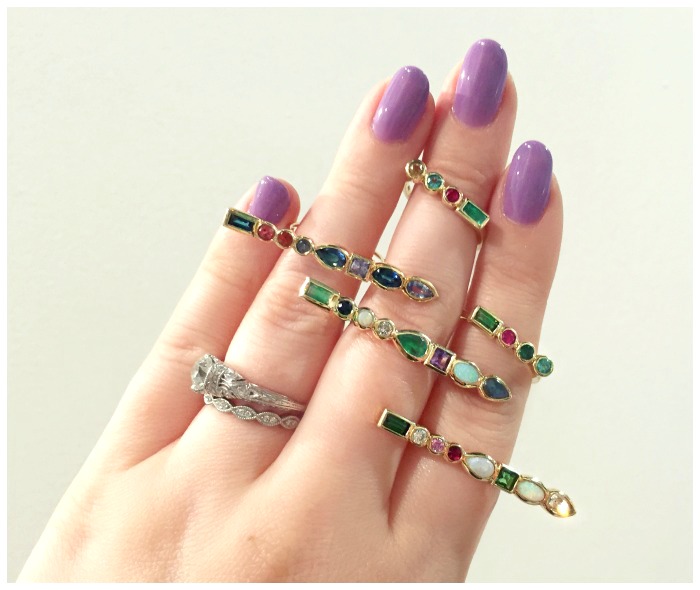 Beautiful gemstone rings by Ilana Ariel.
