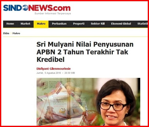 "Wake Up Call" Sri Mulyani Bangunkan Mimpi Jokowi