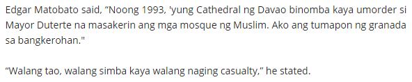 CONTROVERSIAL: Duterte Headed Bombing Mosque Bombing To Kill The Suspects Inside The Church - Witness