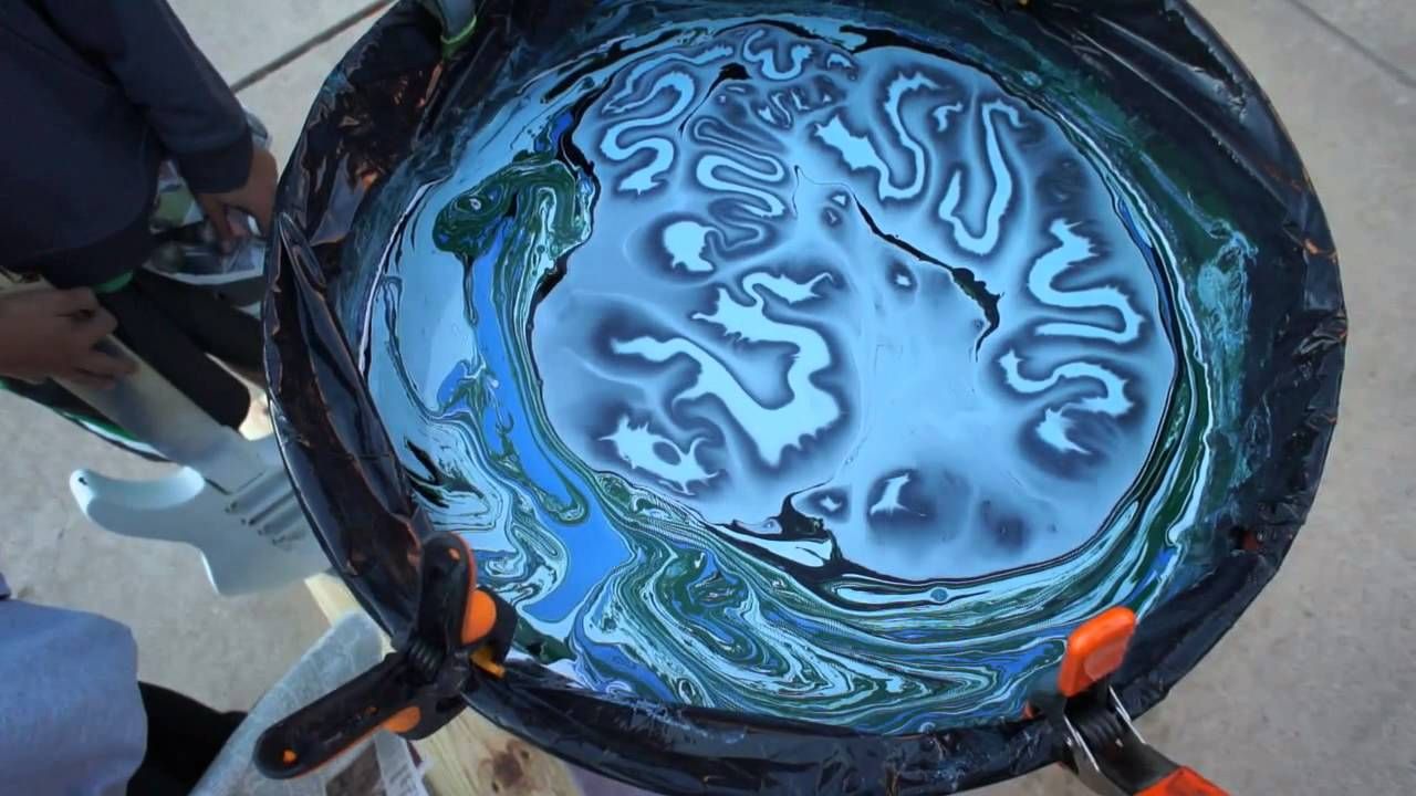 Swirl Painting a Jackson Guitar with Borax Method and Humbrols PART 1. http://youtu.be/0qwBktr_7M0