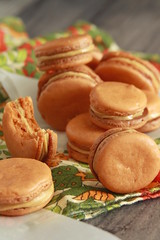 Ginger Macarons with Pumpkin Cookie Butter Filling