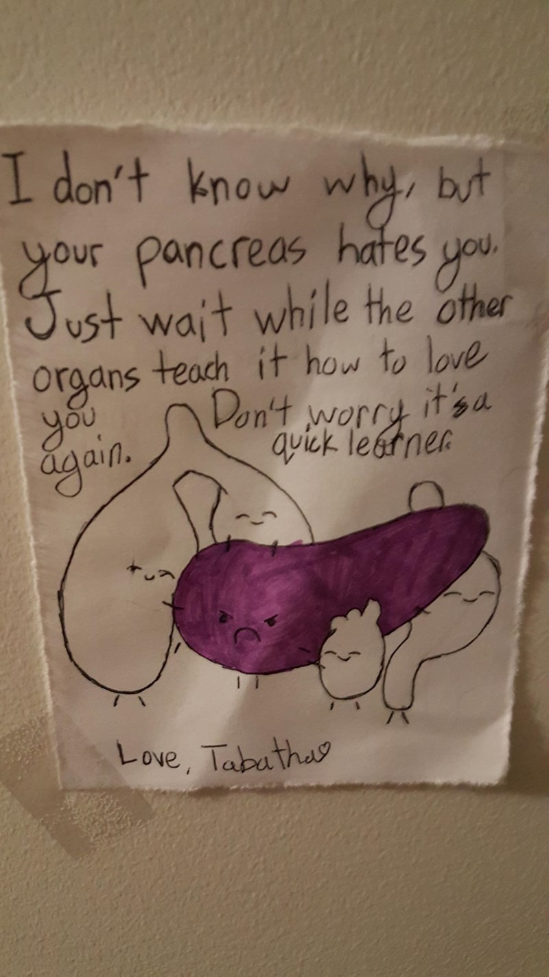 funny parenting image daughter makes cute get well card for dad in hospital
