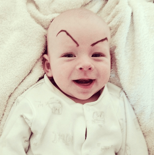 baby,eyebrows,drawing,parenting