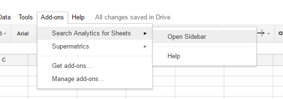 Search Analytics for Sheets Install