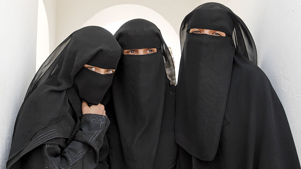 Frauen im Niqab | Bildquelle: picture-alliance / Godong