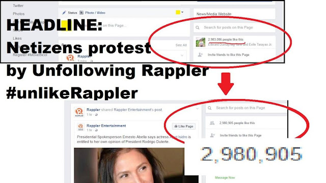 Rappler Quickly Losing Followers After #UnlikeRapplerChallenge Takes Off!