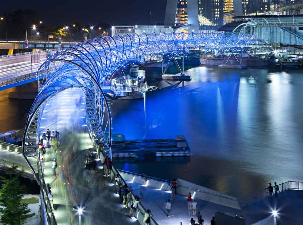 1. Helix Bridge, Marina Bay area, Singapore 2