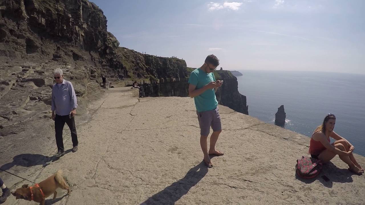 The unprotected edge of the Cliffs of Moher