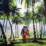 Nice Paintings of Astronauts in Diverse Situations-9