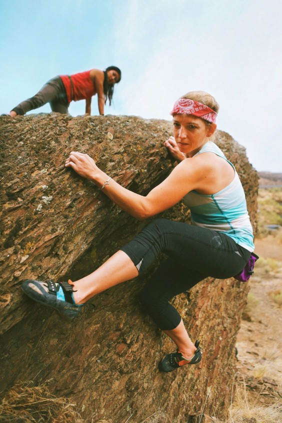 Sexist climber photoshoot