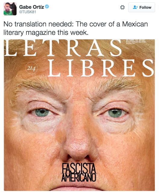 Some people thought the cover made its point even without a translation: