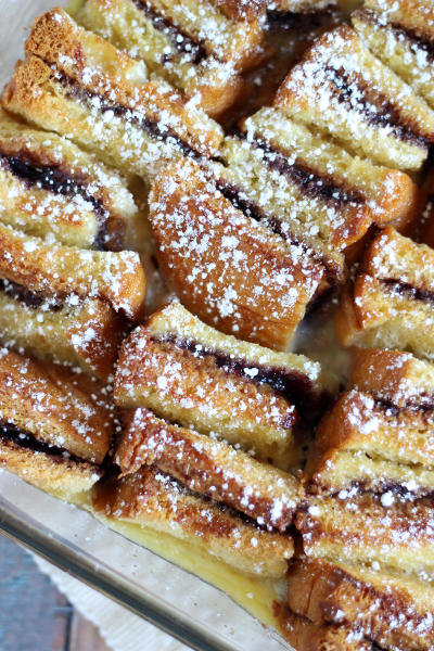 Peanut Butter and Jelly Bread Pudding Picture