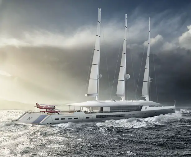 Norse 80m Sail-Assisted Exploration Yacht by Oliver Stacey Design and BMT Nigel Gee