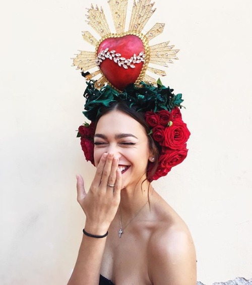 abloomingrose:Zhenya Katava @ Dolce & Gabbana Alta Moda FW17