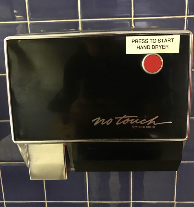 No touch hand dryer..