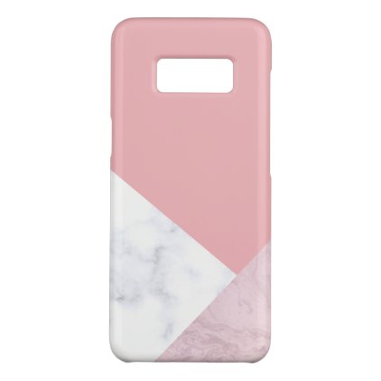 elegant stylish chick white pink marble geometric Case-Mate samsung galaxy s8 case