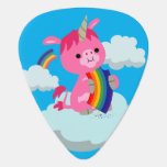 Cute Rainbow-Eating Unicorn Guitar Pick