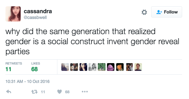 funny parenting tweet generation of gender issues