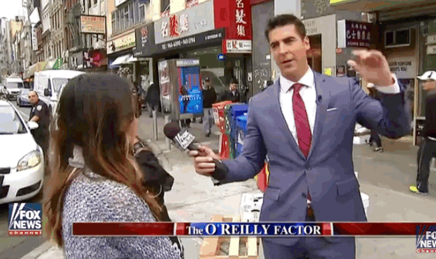 On Monday, The O'Reilly Factor aired a racist segment that saw Watters World host Jesse Watters descend on New York City's Chinatown to interview residents about the election and what they think of Donald Trump.