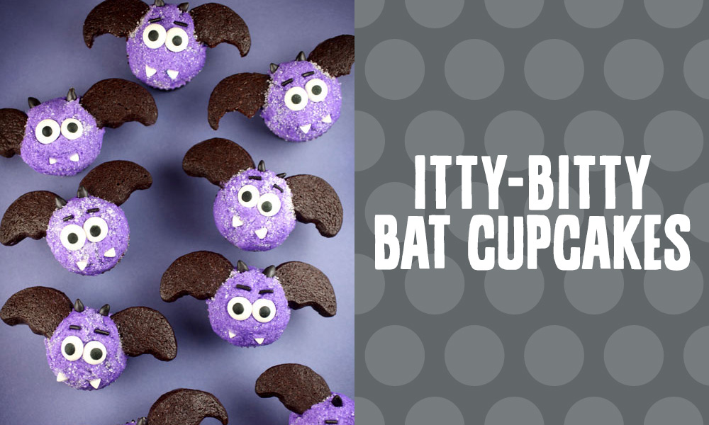 Itty Bitty Bat Cupcakes