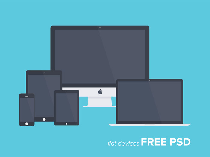 Freebie PSD: Free Flat Devices