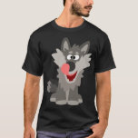 Cute Silly Cartoon Wolf T-Shirt