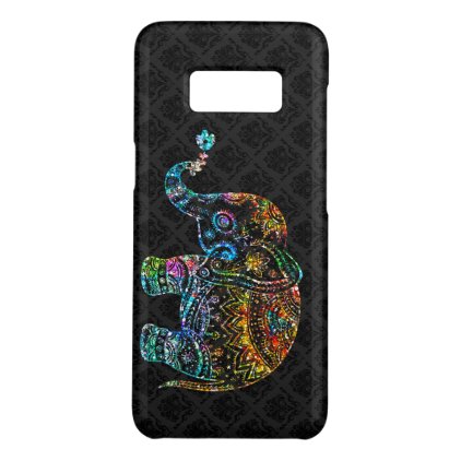 Cute Elephant Colorful Glitter Illustration Case-Mate Samsung Galaxy S8 Case