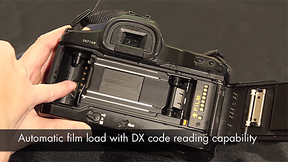 automatic film loading camera