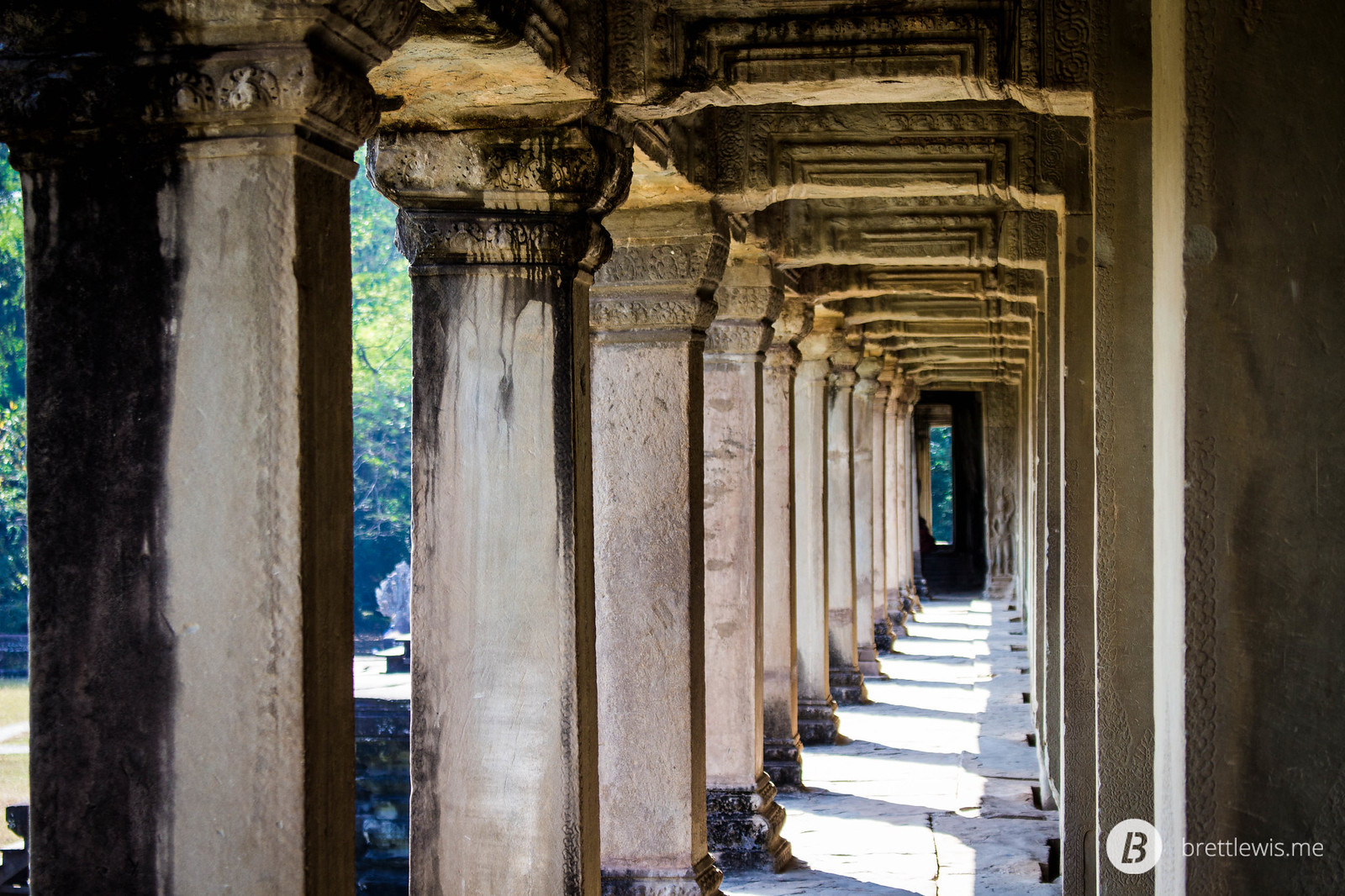 Angkor Wat exterior hallway.