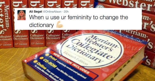 twitter,dictionary,feminism,reactions,merriam webster
