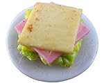 Handgemachter Ring Edelstahl verstellbar Sandwich auf Teller Platte belegtes Brot Fast Food *100*