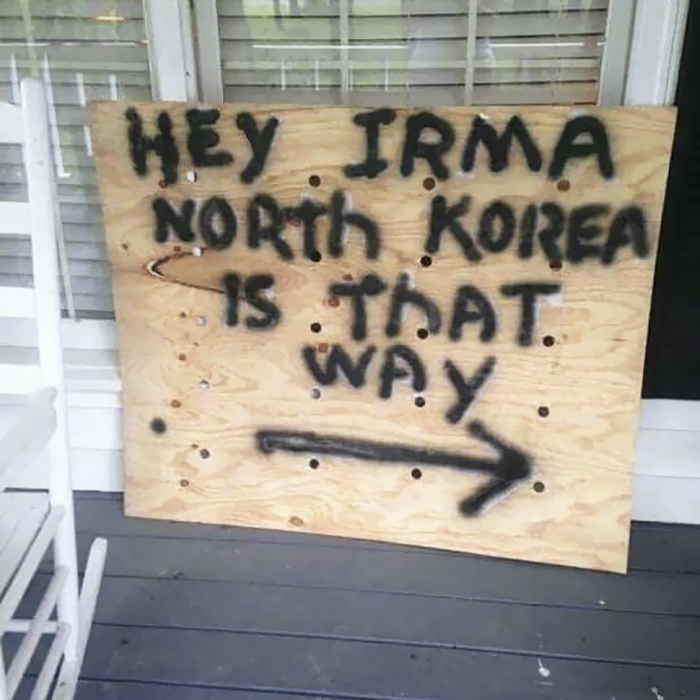 Hey Irma, North Korea Is That Way