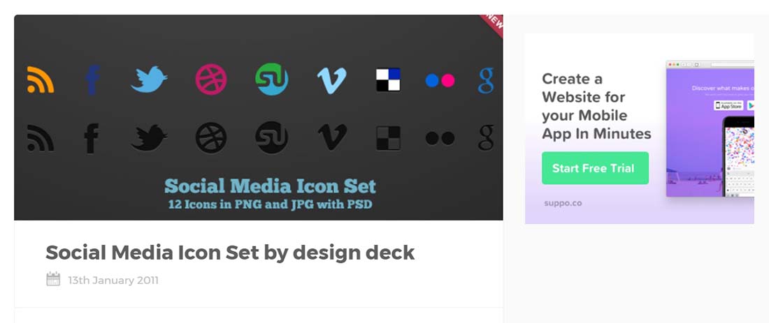 Social Media Icon Set by design deck