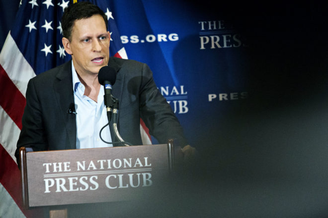 Thiel Downplays Trump’s Stance on Women and Tech to Defend His Support