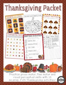 thanksgiving packet Your Therapy Source