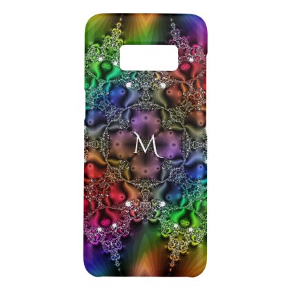 Rainbow Fractal Jewels Tapestry Monogram Case-Mate Samsung Galaxy S8 Case