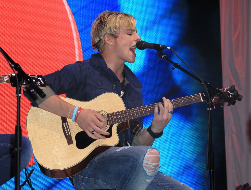 D23 Expo special performance by R5 featuring Ross Lynch in Anaheim. Pictured: R5, Ross Lynch Ref: SPL592560 100813 Picture by: Jen Lowery / Splash News Splash News and Pictures Los Angeles: 310-821-2666 New York: 212-619-2666 London: 870-934-2666 photodesk@splashnews.com