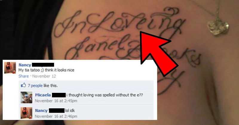 Idiots that got destroyed on Facebook for sharing stupid tattoos.
