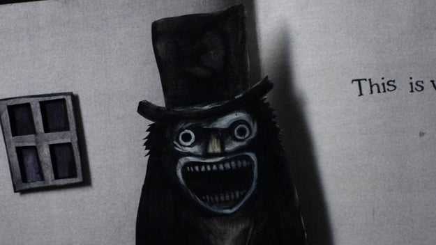 The Babadook, just refresh your memory, is the horrifying monster from the movie with the same name released in 2014. He wears a big top hat and looks sort of like a ghoul-looking thing.