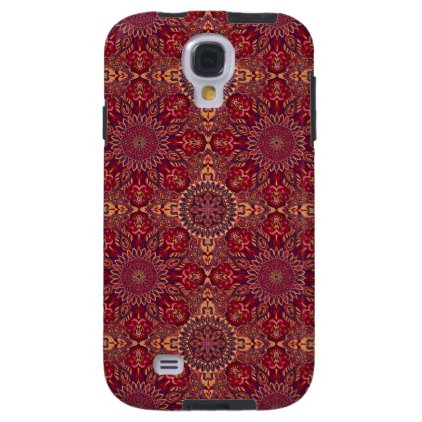 Colorful abstract ethnic floral mandala pattern de galaxy s4 case