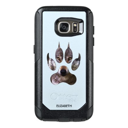 Gray Wolf Paw Predator Portrait Yellow Eyes Cool OtterBox Samsung Galaxy S7 Case