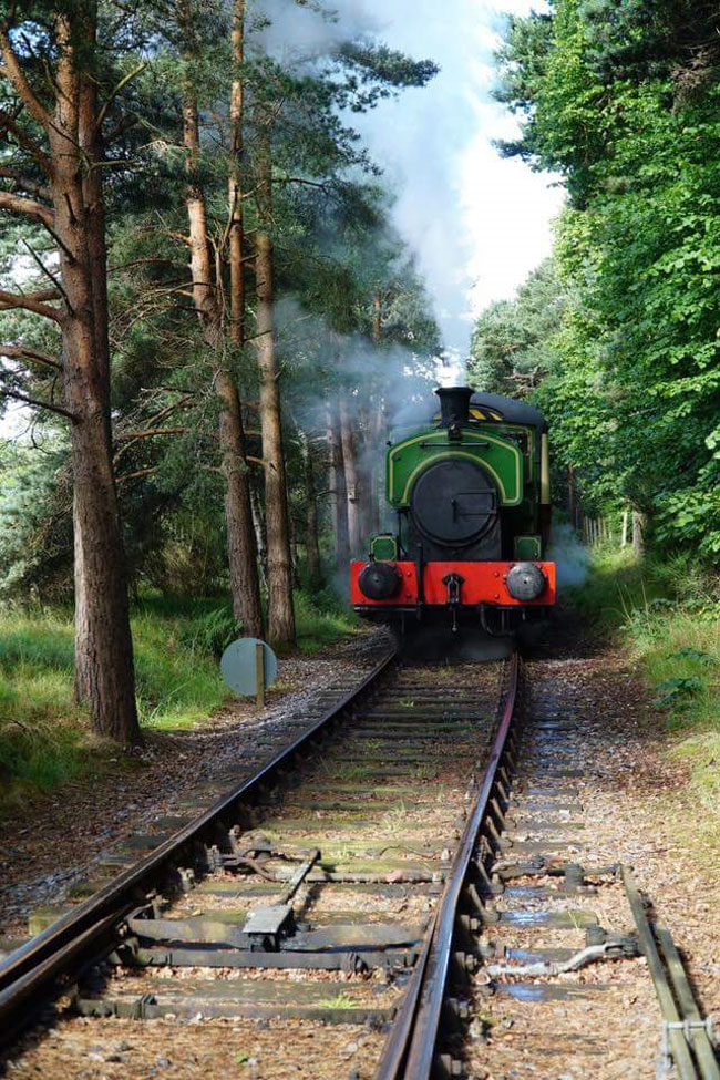 Vintage steam train in Scotland