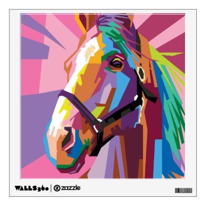 Colorful Pop Art Horse Portrait Wall Decal