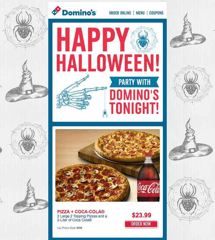 Dominos Halloween Email