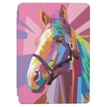 Colorful Pop Art Horse Portrait iPad Air Cover
