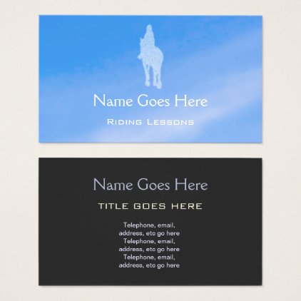 "Blue Sky" Horse Riding Business Cards