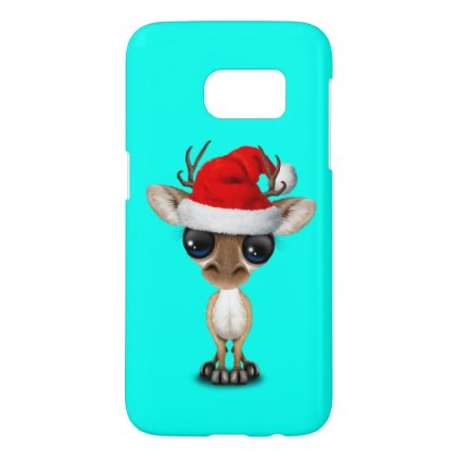 Baby Deer Wearing a Santa Hat Samsung Galaxy S7 Case
